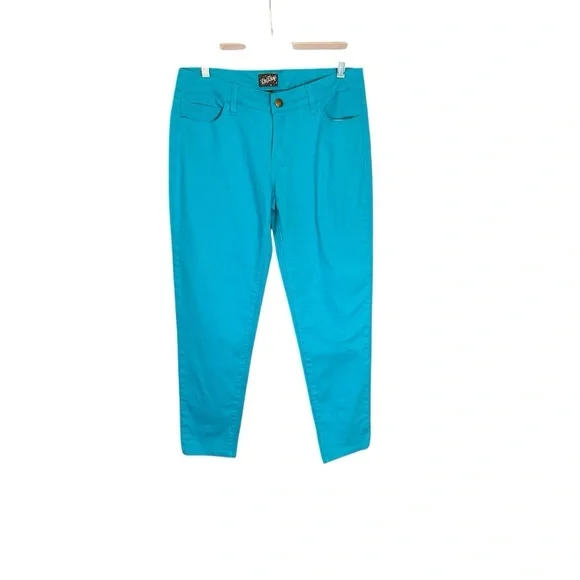 Bebop Turquoise Straight-Leg Pants - Picture 2 of 5